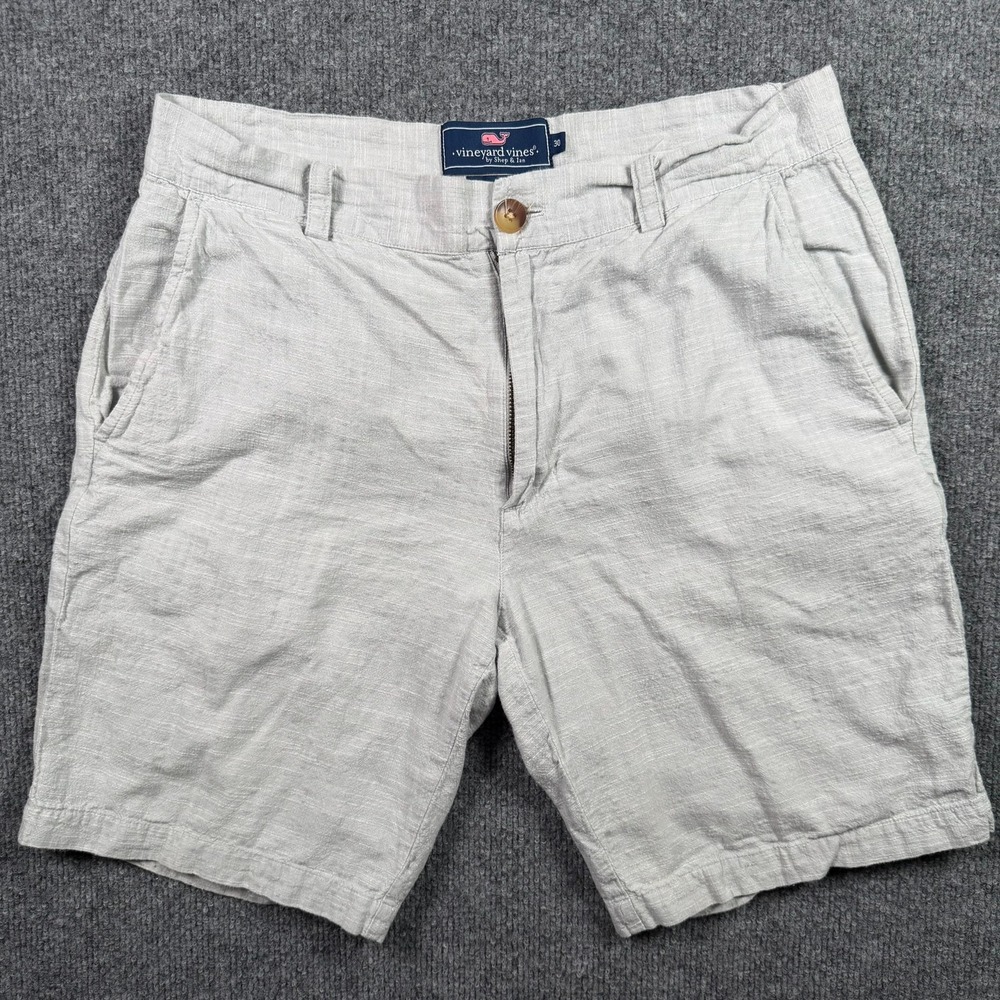 Vineyard Vines Breaker Shorts Mens 30 Gray Cotton Textured Preppy 8.5 Inseam
